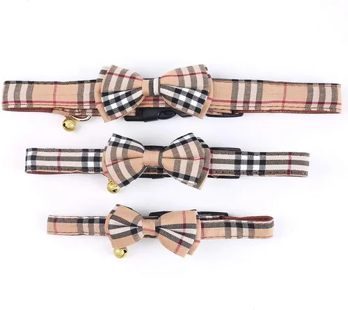 Miniatura 4 de SuperBuddy Collar para perro, collar ajustable con corbatín, collar para mascotas para perro con corbatín suave, collares para perros pequeños