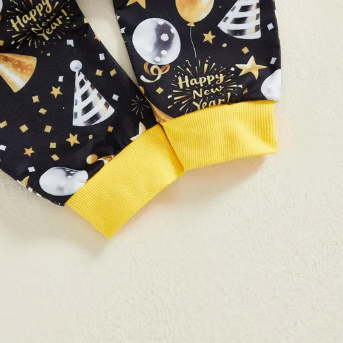 Miniatura 26 de BemeyourBBs Conjunto divertido de sudadera y pantalones de manga larga con letras divertidas para bebé niño y niño