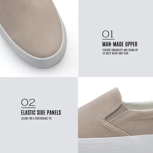 Miniatura 2 de JABASIC Mocasines de plataforma sin cordones para mujer, mocasines cómodos y casuales