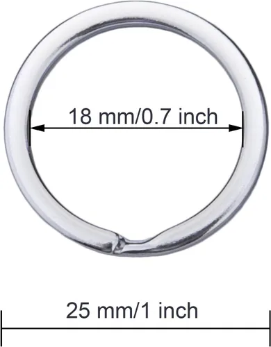 Miniatura 3 de Sunmns Llavero plano de 1 pulgada, llavero dividido de metal, llavero para organizar llaves del hogar, manualidades, cordones, 36 piezas