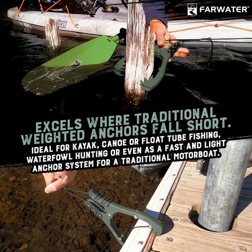 Miniatura 7 de Empuñadura de anclaje para canoa – barco, tubo de flotador y accesorios de pesca en kayak, equipo de kayak – Anclaje de abrazadera de cepillo