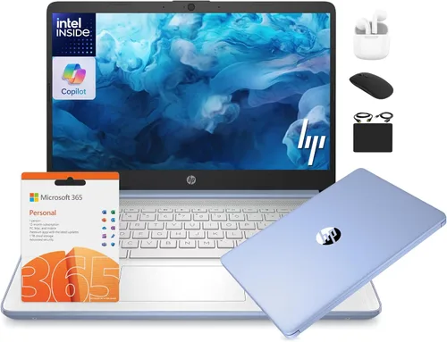 Miniatura 14 de HP 14 Laptop Student Business 2025 Flagship Computer, Copilot de IA, CPU Intel de 4 núcleos de 13ª generación, 16GB de RAM, 628GB de almacenamiento