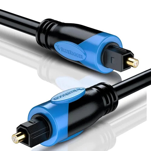 Miniatura 12 de BlueRigger Toslink - Cable de audio óptico digital - 1.5 pies - (cable de fibra óptica, chapado en oro de 24 K) S/PDIF Cable óptico de audio digital