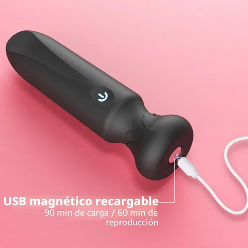 Miniatura 5 de Vibrador bala para mujeres con 10 potentes modos de vibración, juguete sexual de rosa de silicona completa, vibración para punto G y clítoris, Negro