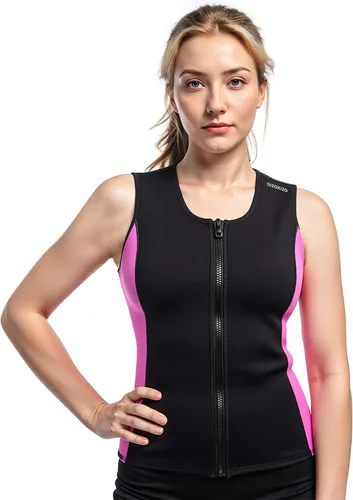Miniatura 7 de Chaleco de neopreno para hombres y mujeres, con cremallera frontal de 0.118 pulgadas, de neopreno, para buceo, kayak, surf, natación
