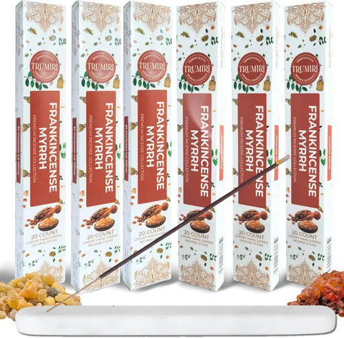 Miniatura 33 de Barritas de incienso de olíbano y mirra - Total 40 barritas de incienso - Paquete doble de 20 barritas de incienso - Inciensos - Inscents - Mirra
