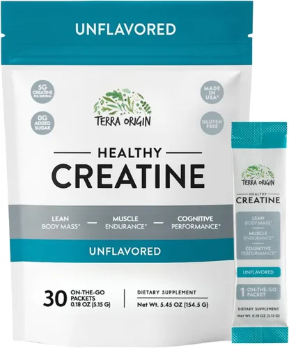Miniatura 10 de TERRA ORIGIN Monohidrato de creatina en polvo 45 porciones Suplemento de creatina micronizada Sin sabor, creatina pura para mujeres y hombres