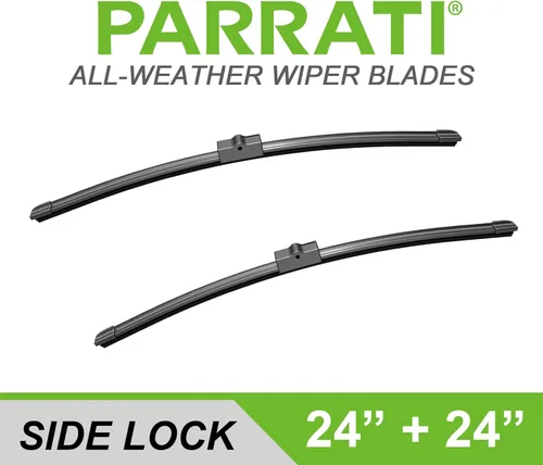 Miniatura 2 de PARRATI® Limpiaparabrisas de repuesto de alta calidad y desempeño de 24 y 24 pulgadas, para todas las estaciones, fácil de instalar y superior