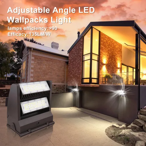 Miniatura 3 de Paquete de luz LED giratoria de 40 W con cabezal ajustable, 5000 K 5400 LM, IP65 impermeable, accesorios de iluminación de seguridad comercial