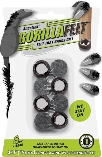 Miniatura 13 de GorillaFelt CB270 - Protectores de piso para muebles (juego de 4) almohadillas de fieltro para muebles con tapa garantizadas para permanecer