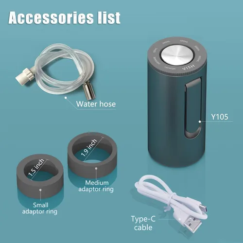 Miniatura 9 de YISH Bomba de dispensador de agua para botella de 5 galones, dispensador de jarra de agua sumergible automático portátil, bomba de botella de agua