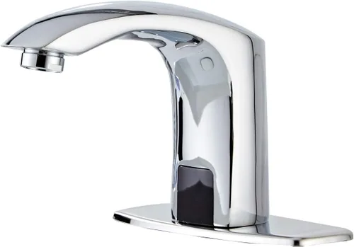 Miniatura 8 de Grifo automático para lavabo de baño con tapa de orificio, sensor de placa, sin contacto, grifo de tocador cromado de doble alimentación, grifo