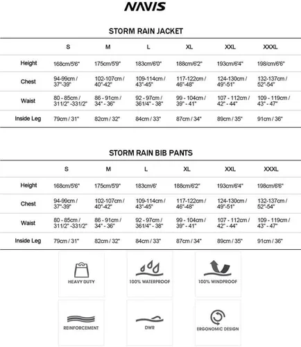 Miniatura 5 de NAVIS MARINE Rain Suit for Men Heavy Duty Workwear Waterproof Jacket with Bib Pants 3 Pieces