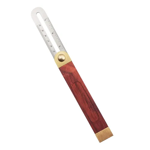Miniatura 5 de Medidor de bisel, medidor de bisel deslizante, buscador de ángulo de bisel en T de 8 pulgadas con mango de madera, regla de medidas en T