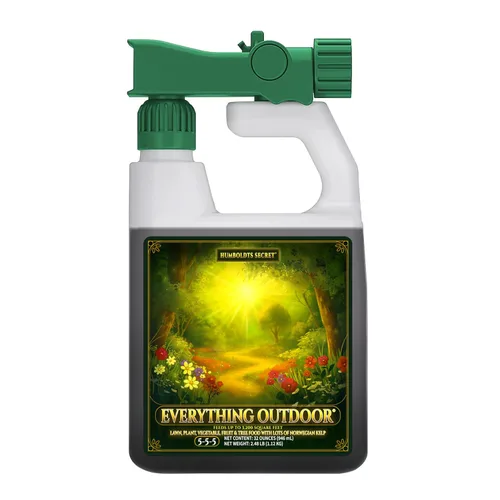 Miniatura 10 de Humboldts Secret Fertilizante líquido Everything Outdoor 5-5-5 con algas noruegas y micronutrientes para césped, jardines, verduras, flores