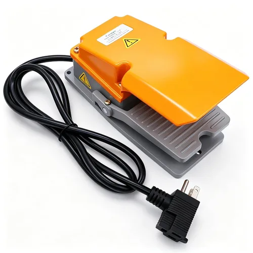Miniatura 9 de Twidec /10A 250VAC momentáneo antideslizante plástico pedal interruptor SPDT NO NC manos libres negro interruptor de pie para CNC industrial con 3.3