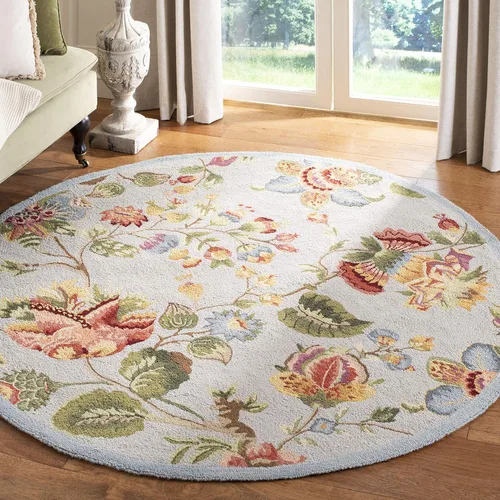 Miniatura 13 de SAFAVIEH Chelsea Collection - Alfombra decorativa de 2 pies 6 pulgadas x 4 pies, color marfil, lana de campo francesa enganchada a mano, ideal