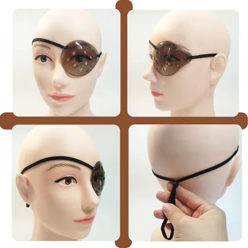 Miniatura 8 de AMZVIO 2 protectores de ojos para después de la cirugía de cataratas, parche de plástico transparente oscuro con correa para dormir de adultos