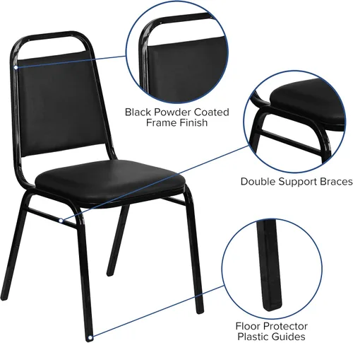 Miniatura 3 de Flash Furniture Juego de mesa de comedor laminada cuadrada de 5 piezas de 36 pulgadas, juego de comedor de restaurante con mesa, base en X y 4 Parte