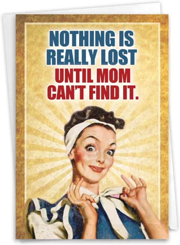 Miniatura 7 de NobleWorks - Divertida tarjeta del día de la madre con sobre - Saludos amorosos y humorísticos para mamá - Nombre real Isn't Mom 0207