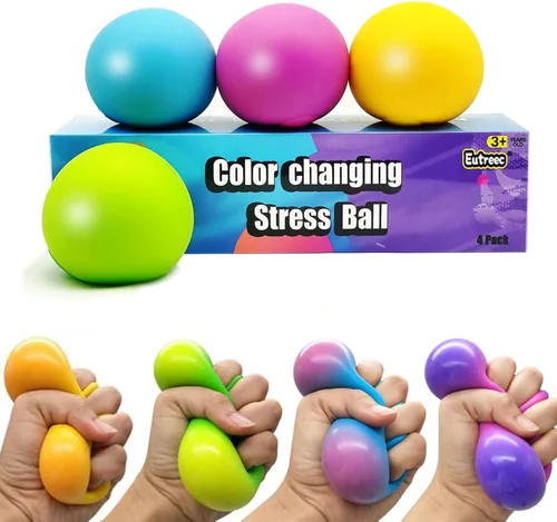 Juguetes de bolas antiestrés que cambian de color, juguetes sensoriales para apretar, bolas blandas para adolescentes, niños y adultos, bolas de