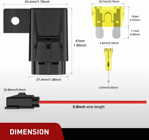 Miniatura 2 de Nilight 6 piezas Portafusibles en Línea 12AWG Impermeable ATC/ATO Portacuchillas 20A 30A 40A Regular Trabajo Pesado en Línea con Cubierta Compatible