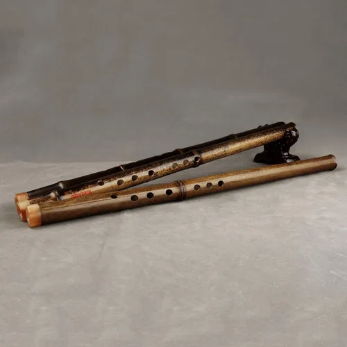 Miniatura 9 de Flauta de bambú vertical marrón original Instrumento musical chino tradicional Xiao
