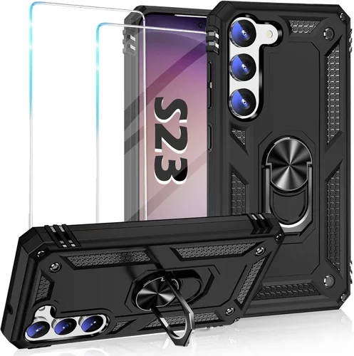Miniatura 10 de Vaki Funda para Samsung Galaxy S22 5G con protector de pantalla integrado de grado militar, cubierta dura y resistente, funda resistente para Galaxy