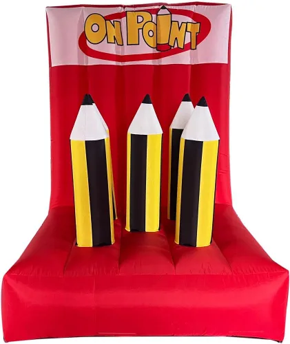 Miniatura 6 de Juego de carnaval inflable 4 en 1, juegos deportivos inflables, juego de aro de baloncesto para juegos escolares, familia,