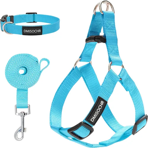 Miniatura 8 de Arnés para perro sin tirones, arnés ajustable, correa y collar para perros pequeños, medianos y grandes, arnés suave a prueba de escapes