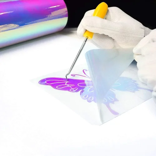 Miniatura 5 de TECKWRAP Vinilo holográfico cromado adhesivo permanente de 12 x 60 pulgadas, color blanco ópalo, vinilo para interiores y exteriores, impermeable