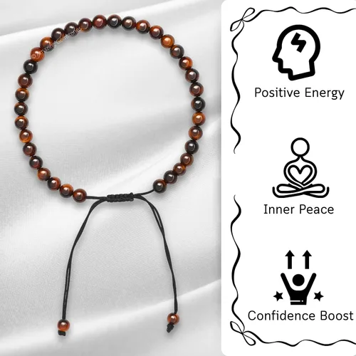 Miniatura 30 de Amazing Gemstone Crystal Anklet Ankle Bracelets for Women - Waterproof Beaded Healing Crystal Anklets, Plus Size Chakra Gemstone Bead Anklet