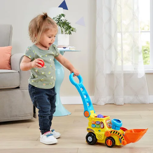 Miniatura 10 de VTech Pop-a-Balls Push & Pop Bulldozer, Amarillo