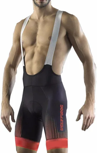 Miniatura 26 de UGLY FROG Designs - Pantalones cortos de ciclismo con pantalones cortos con peto, pantalones cortos de ciclismo Pro/BIP, acolchado 3D Coolmax