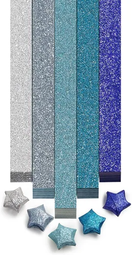 Miniatura 12 de FoDau770 Tiras de papel de estrella de color sólido, 1080 hojas de papel de estrella de origami para manualidades, regalo, proyecto de bricolaje, 10