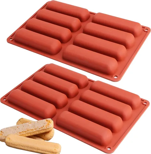 Miniatura 9 de Webake Juego de 2 moldes de silicona para pan de mazorca de maíz para hornear maíz para perros, pan de maíz del sur