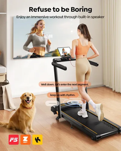 Miniatura 6 de Acezoe Foldable Treadmill with 10% Incline and Handle Bar, 4 in 1 Foldabla Treadmills for Home, Under Desk Treadmill with 300LBS Capacity, Walking