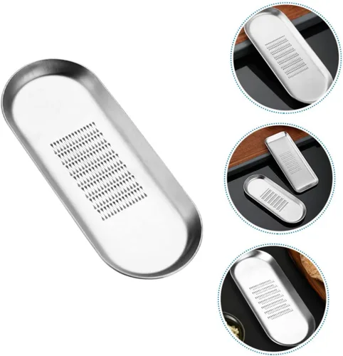 Miniatura 3 de Rallador de jengibre de acero inoxidable, raíz y ajo, herramienta de corte sin esfuerzo, fácil de limpiar, compacto para cocina