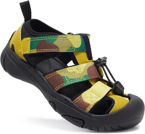 Sandalias de verano para niños y niñas, sandalias de agua con puntera cerrada, secado rápido, sandalias ligeras para deportes al aire libre
