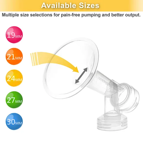 Miniatura 6 de Nenesupply Piezas de bomba con bridas de 0.827 in compatibles con extractor de leche Medela Incluye brida de válvula de protección mamaria membrana