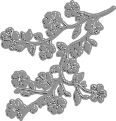 Decoración de ramas de flores, placas de papel de aluminio en caliente, álbumes de recortes para hacer papel, marcos de tarjetas, manualidades, sin