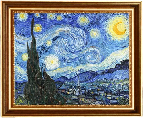 Miniatura 10 de ELITEART- Noche estrellada por Vincent Van Gogh Reproducción de pintura al óleo Giclée Wall Art Impresiones en lienzo