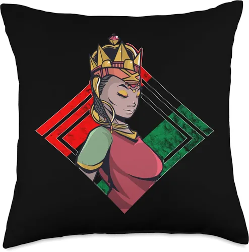 Miniatura 4 de Pan African Pride Black History Pan African UNIA Queen Black Liberation Flag Juneteenth Throw Pillow, 16x16, Multicolor
