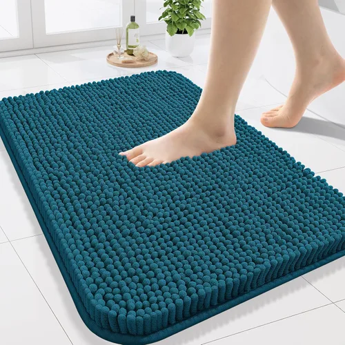 Miniatura 71 de Arotive Alfombras de baño de felpilla extrasuaves y absorbentes, de 24 x 16 pulgadas, lavables a máquina, parte trasera de goma antideslizante