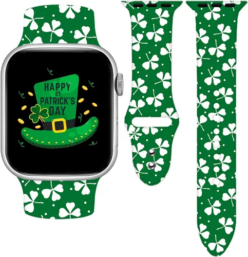 Miniatura 34 de Holidays - Correa de reloj compatible con Apple Watch de 38, 40, 41, 42, 44, 45 y 49 mm para mujeres y hombres, correa deportiva de silicona suave