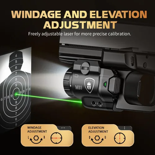 Miniatura 4 de WARRIORLAND MB3 Luz de Pistola y Funda Kydex con Garra, Compatible con Taurus G2C/G3C/PT111 G2/PT140 G2, Luz Táctica de Arma Montada en Carril