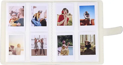 Miniatura 5 de Rieibi Mini álbum de fotos de 128 bolsillos, cartera de piel sintética para Fujifilm Instax Mini Evo/11/8/9/7s/25/70/90, álbum de fotos brillante