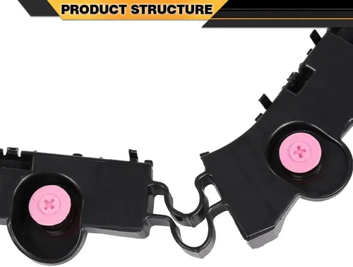 Miniatura 7 de CNNELL Juego de soportes de parachoques trasero izquierdo y derecho compatible con Nissan Altima Platinum, S, SL, SR, SV 2019-2023/Edition ONE negro