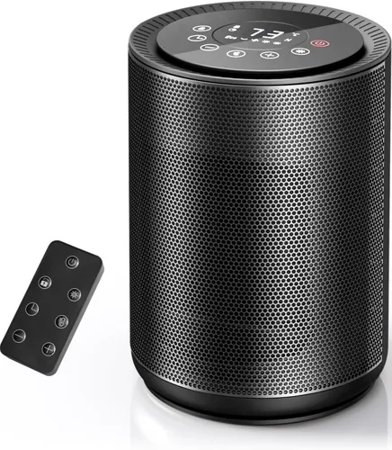 R.W.FLAME Calentadores de espacios pequeños para uso interior, mini calentadores eléctricos portátiles con termostato y control remoto, calentador
