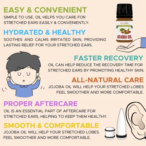 Miniatura 4 de BodyJ4You kit de 37 piezas de diferente calibre para dilatar perforaciones de oreja, aceite de jojoba, 14G-00G, acero quirúrgico